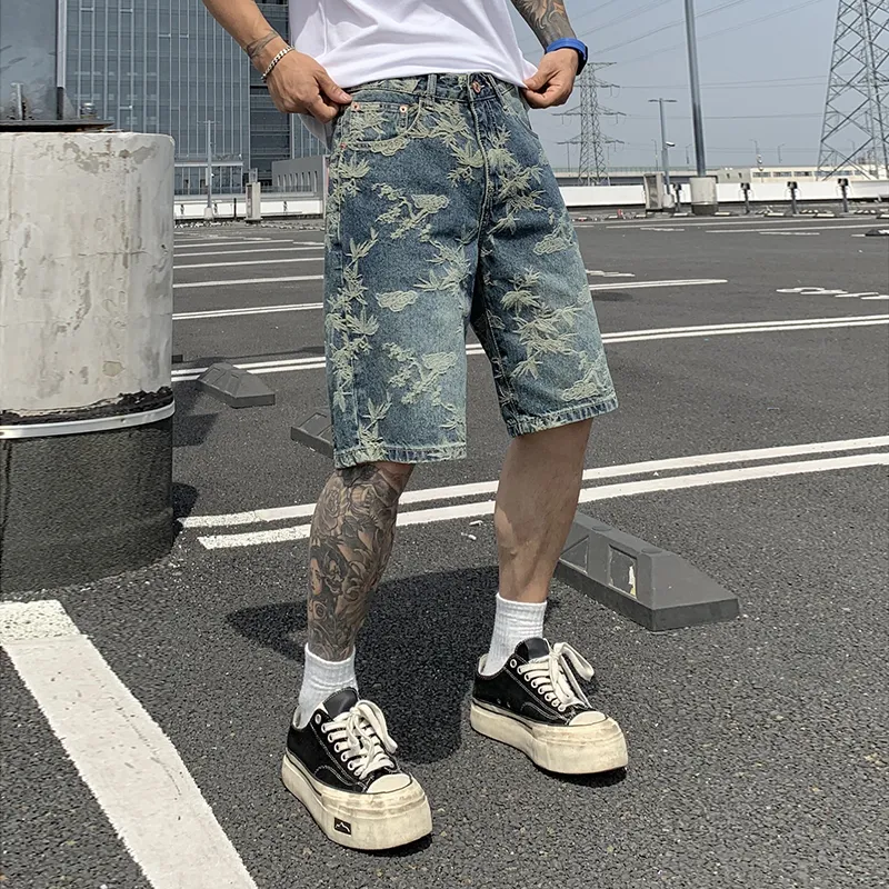 SANTASTIC Denim Shorts Men Blue-3