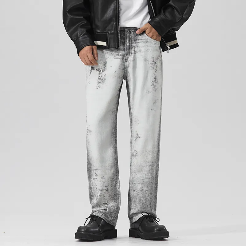 SANTASTIC Jeans Men's Gray White-5