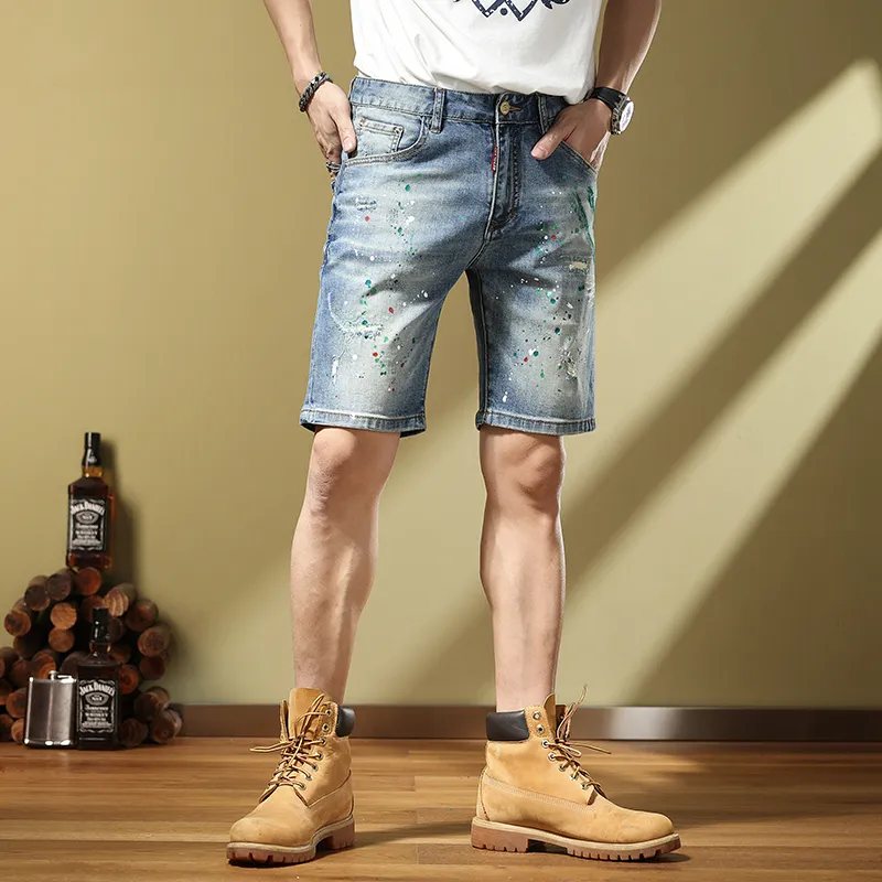 SANTASTIC Denim Shorts Men's Blue-3
