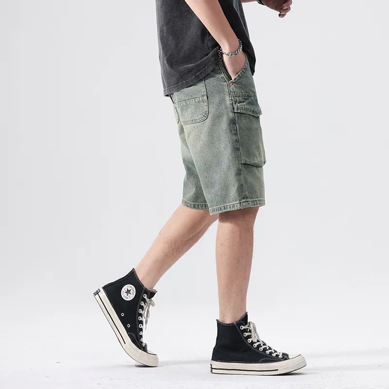 SANTASTIC Denim Shorts Men's Blue-4