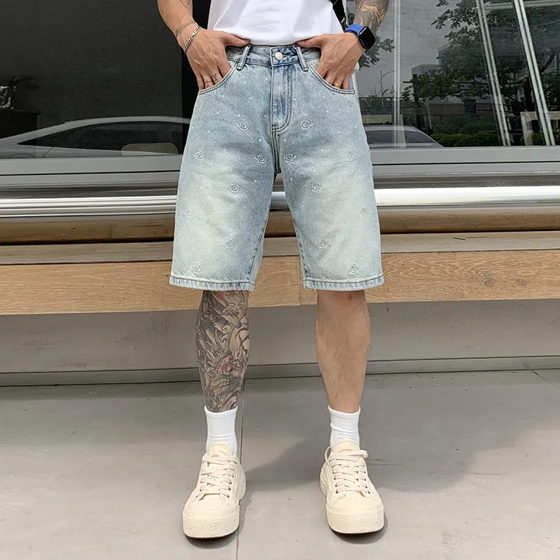 SANTASTIC Denim Shorts Men Blue-4