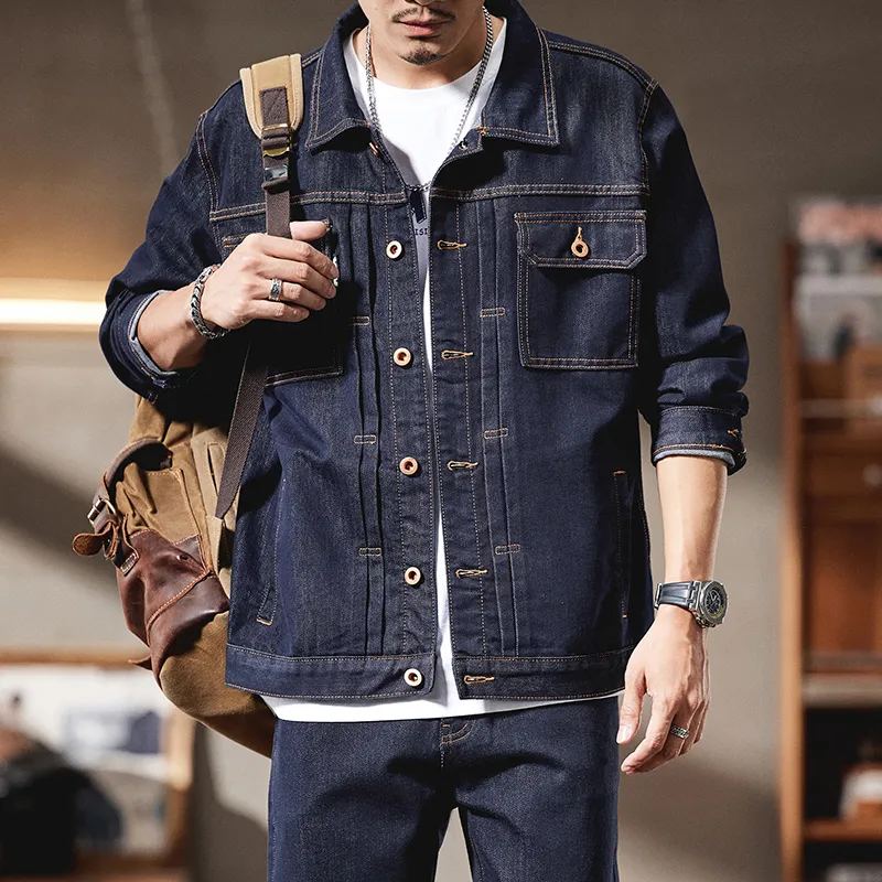 SANTASTIC Denim Jackets Men Blue-5