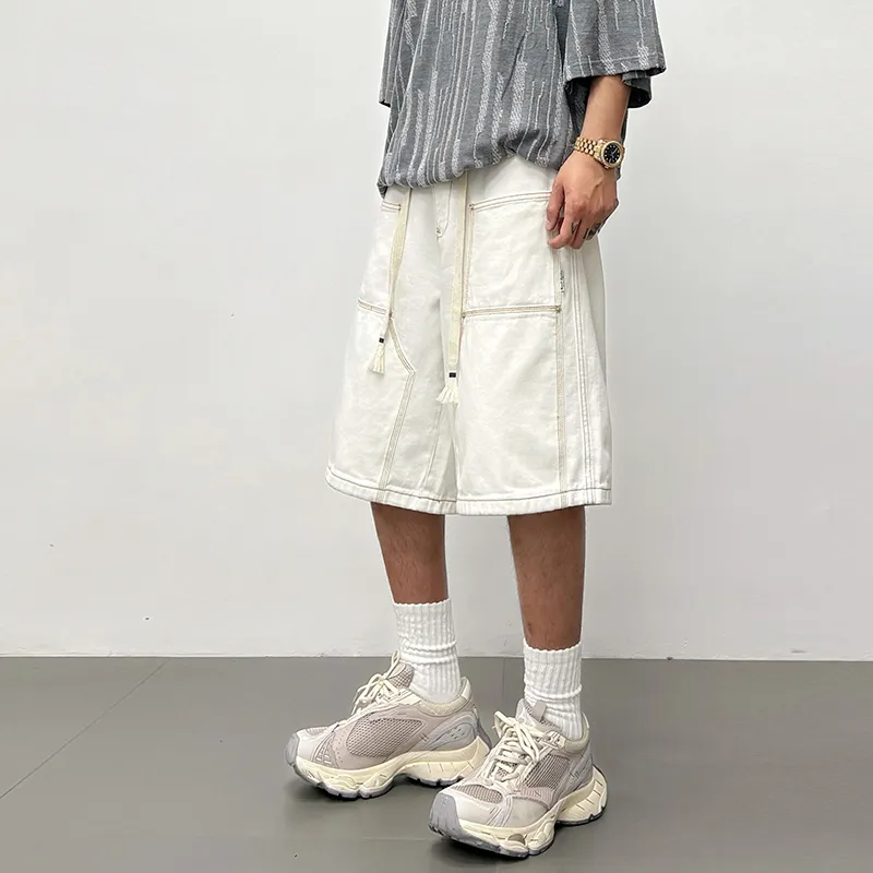 SANTASTIC Denim Shorts Unisex White-6