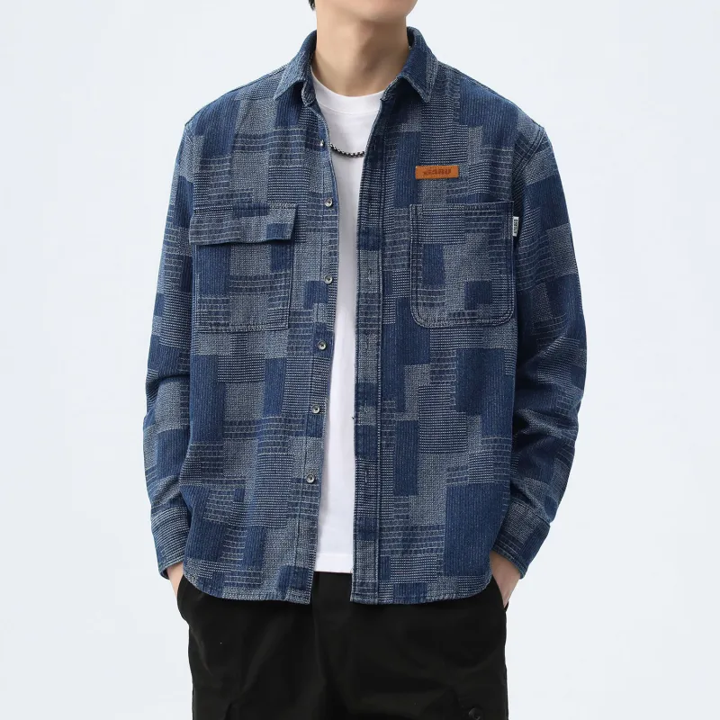SANTASTIC Shirts Men Blue-2