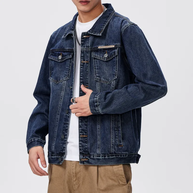 SANTASTIC Denim Jacket Men's Gray Blue-4
