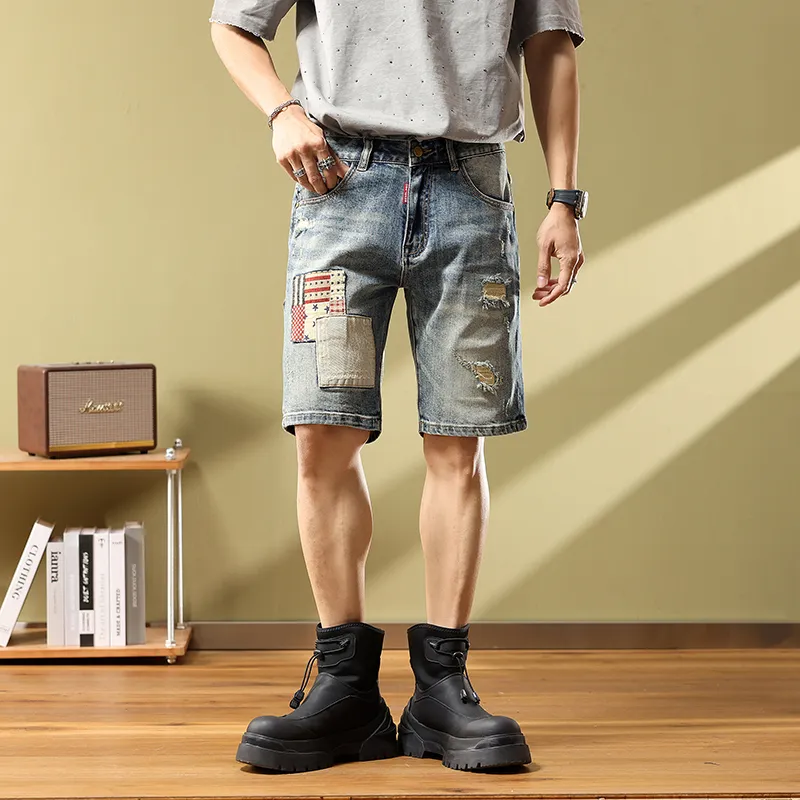 SANTASTIC Denim Shorts Men's Blue-2