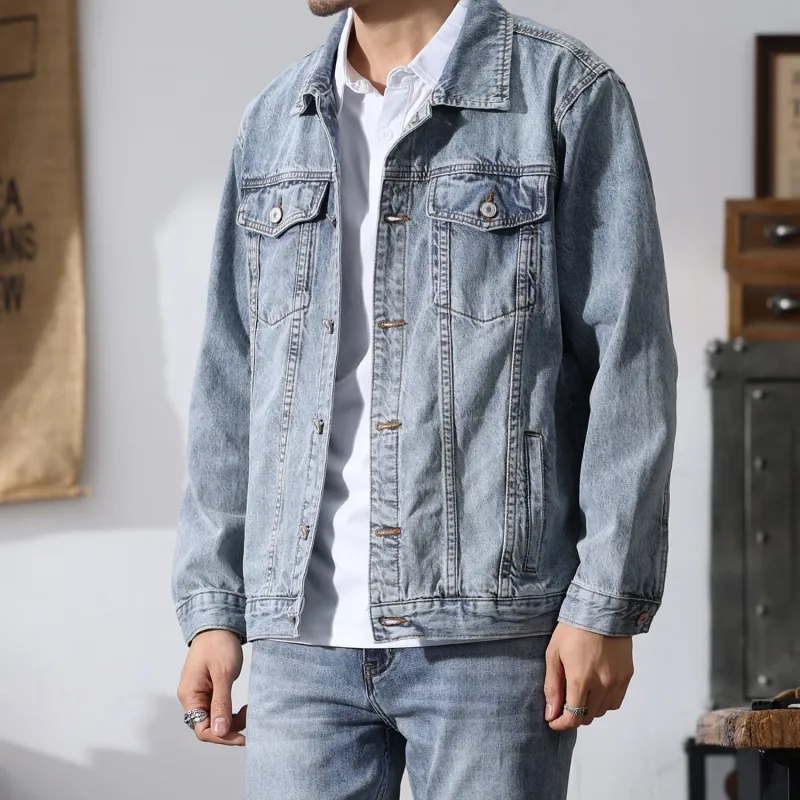 SANTASTIC Denim Jacket Men's Light Blue-5