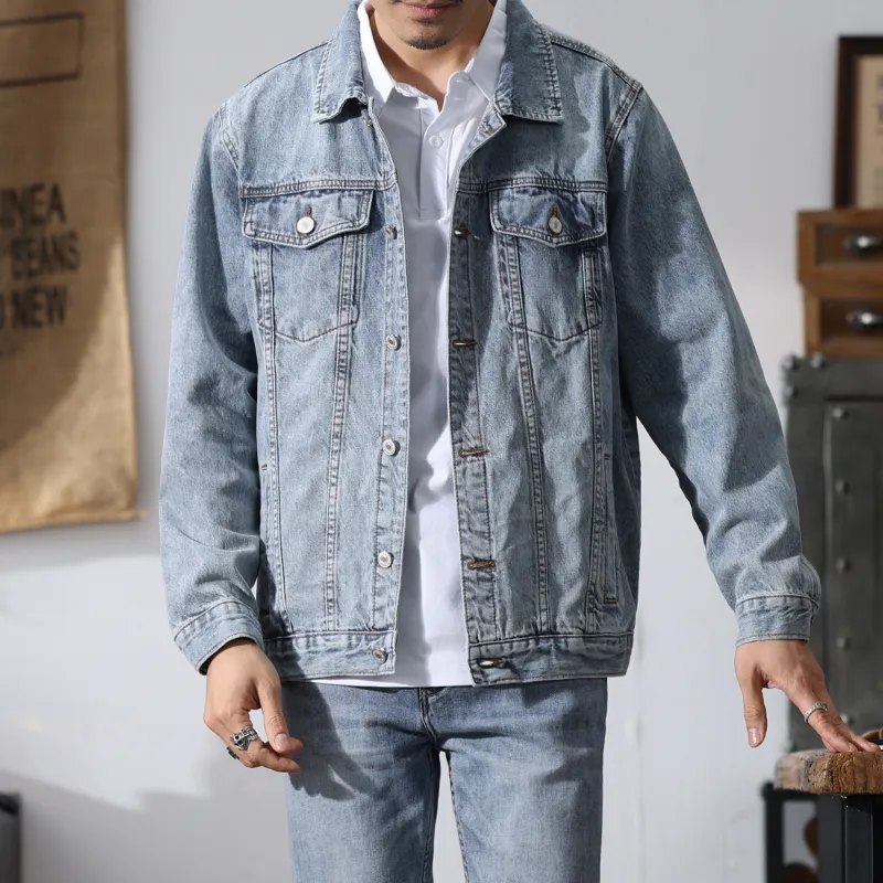 SANTASTIC Denim Jacket Men's Light Blue-6