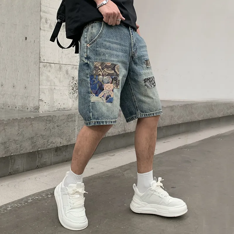 SANTASTIC Denim Shorts Men's Blue-5
