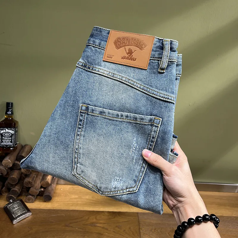 SANTASTIC Denim Shorts Men's Blue-2