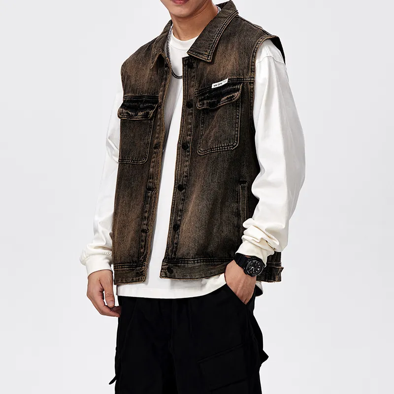 SANTASTIC Vests Men Vintage Yellow-5