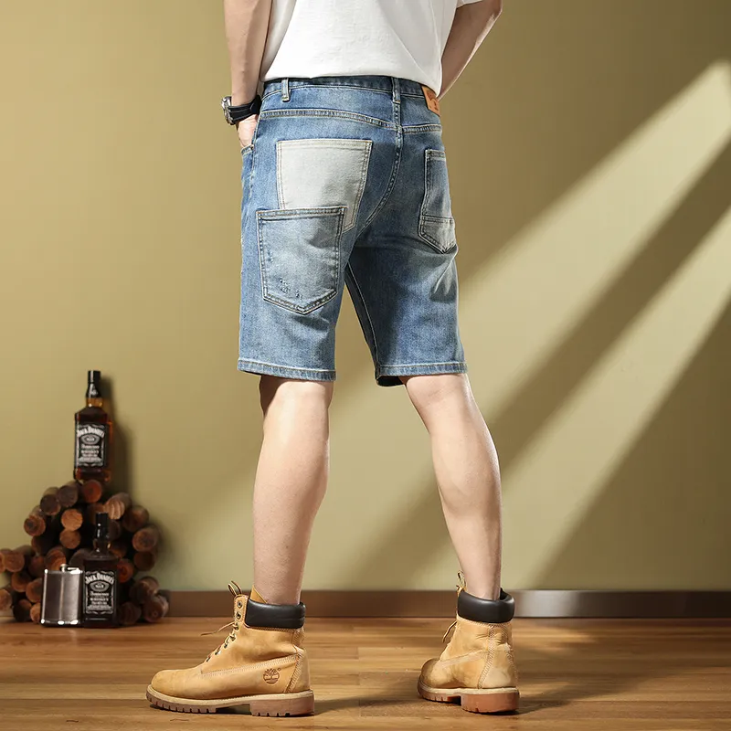 SANTASTIC Denim Shorts Men's Blue-5