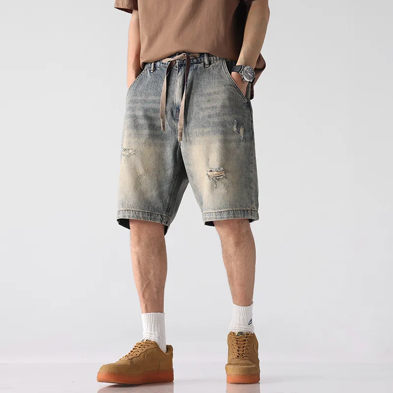 SANTASTIC Denim Shorts Men's Yellow Mud-6