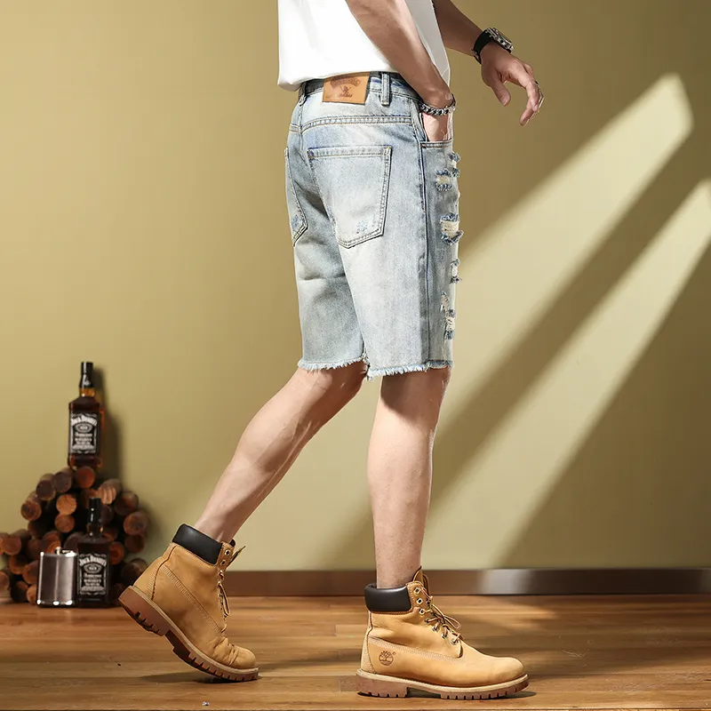 SANTASTIC Denim Shorts Men's Blue-6
