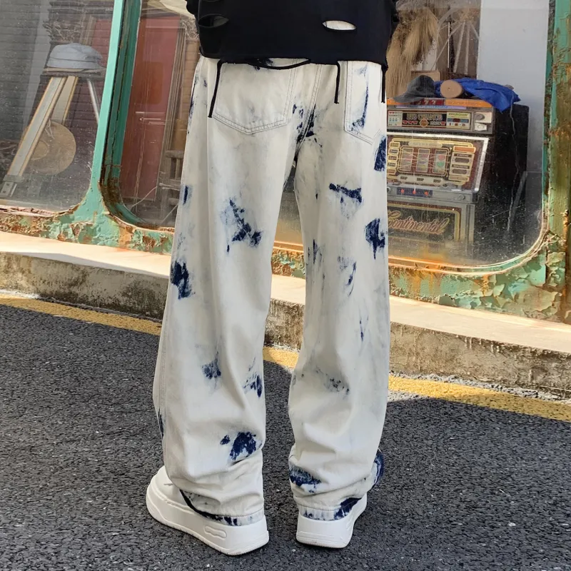 SANTASTIC Jeans Men's Blue White-3