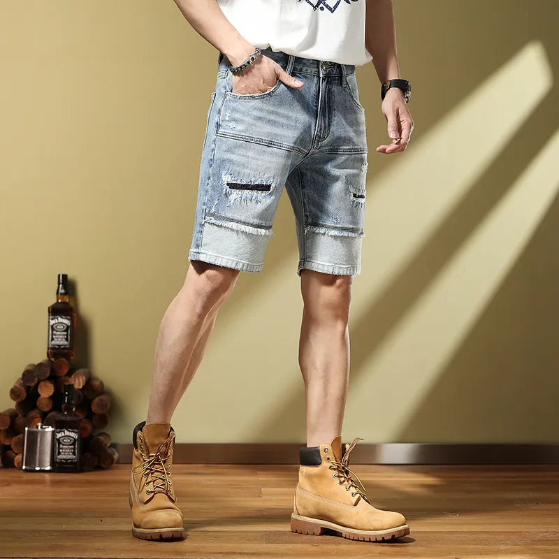 SANTASTIC Denim Shorts Men's Blue-3