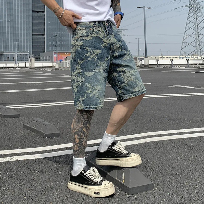 SANTASTIC Denim Shorts Men Blue-5
