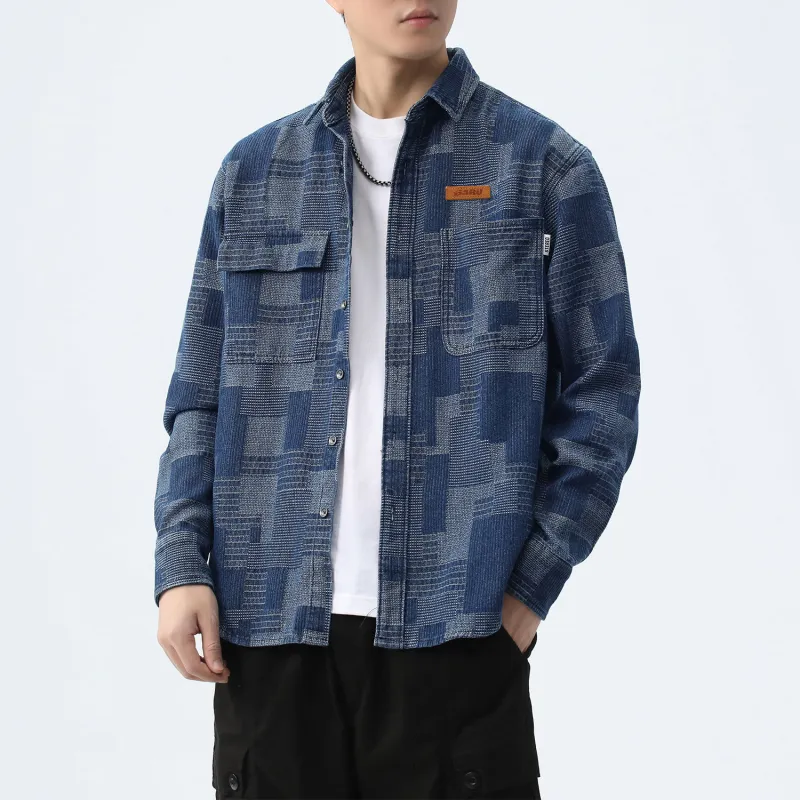 SANTASTIC Shirts Men Blue-4