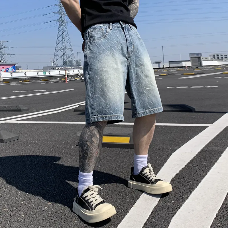 SANTASTIC Denim Shorts Men Blue-4