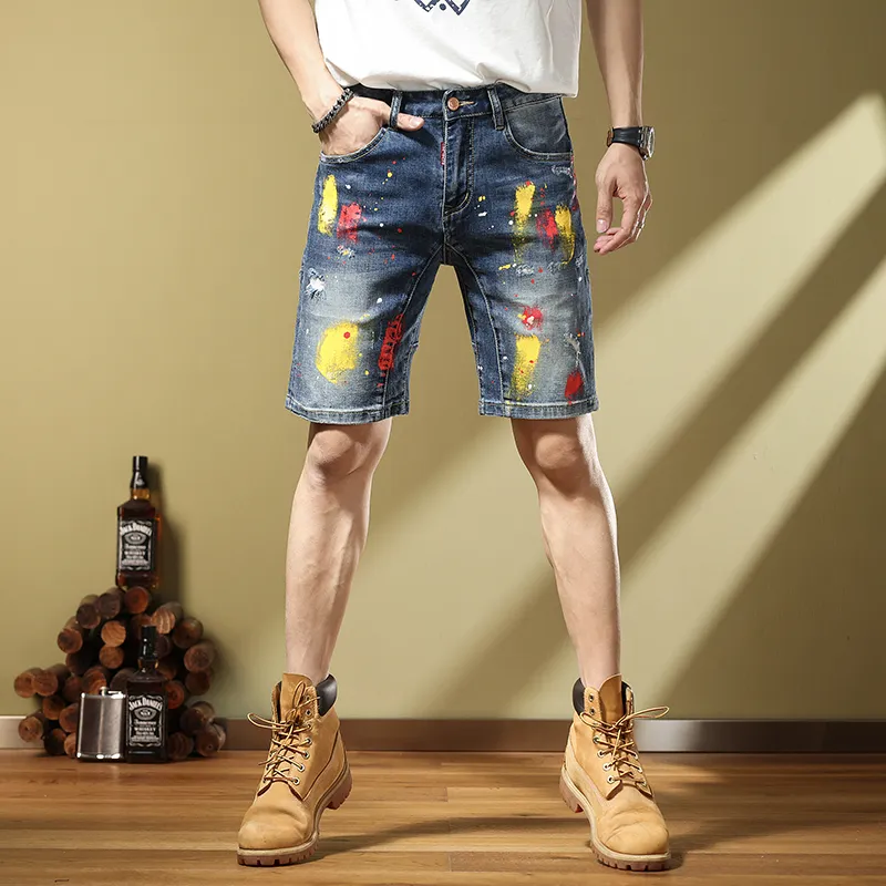 SANTASTIC Denim Shorts Men's Blue-3