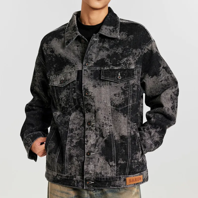 SANTASTIC Denim Jacket Men's Black-4