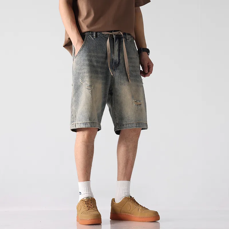 SANTASTIC Denim Shorts Men's Yellow Mud-5