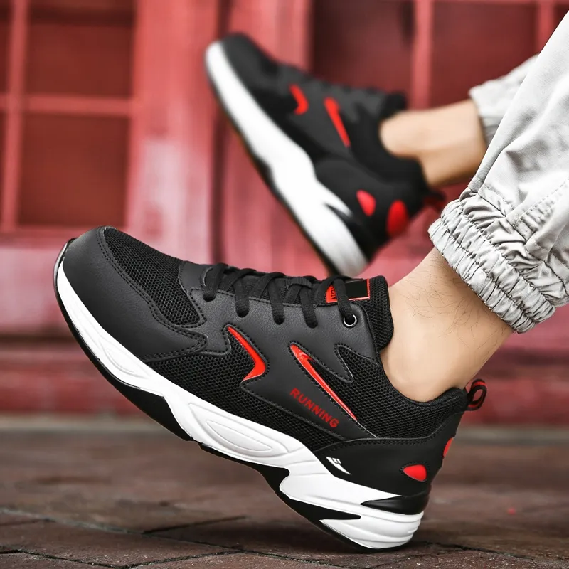 Kuding Anti-Slip And Wear-Resistant Breathable Low-Top Chunky Sneakers Men's-19