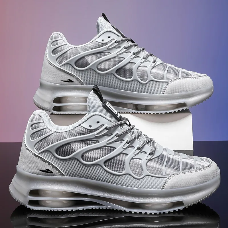 Kuding Breathable Height Increase Mid Top Casual Shoes Men's-6