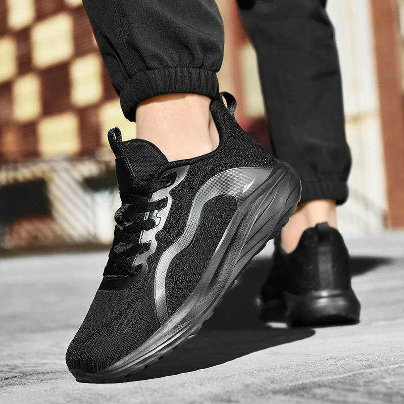 Kuding Casual Shoes Men Low Top Orange Moon/Black/Black White-8