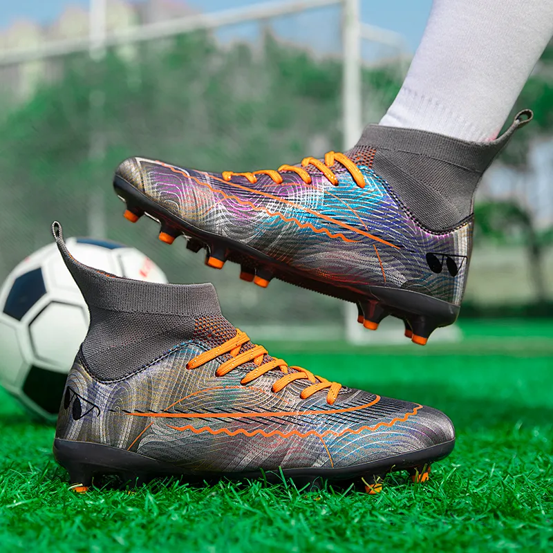 Kuding Cushioning Anti Slip And Wear Resistant Coverage Soccer Shoes Unisex-12