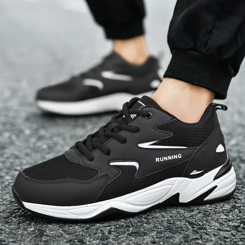 Kuding Anti-Slip And Wear-Resistant Breathable Low-Top Chunky Sneakers Men's-1