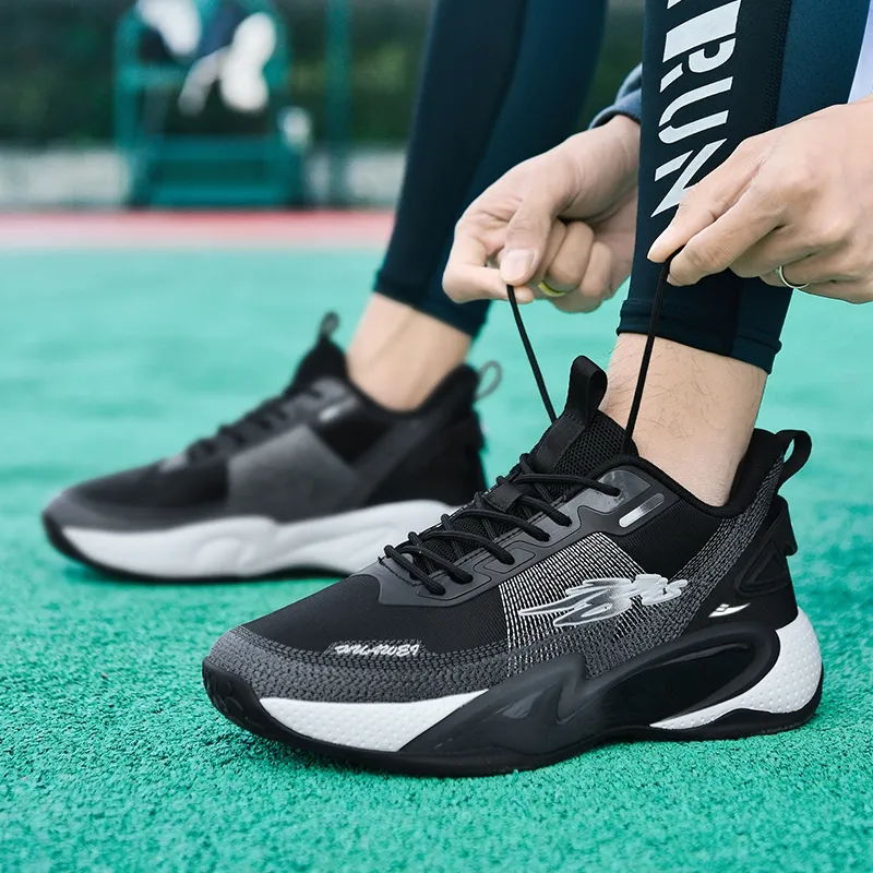 Kuding Cushioning Anti-Slip And Wear-Resistant Breathable Rebound Mid-Top Basketball Shoes Unisex-2
