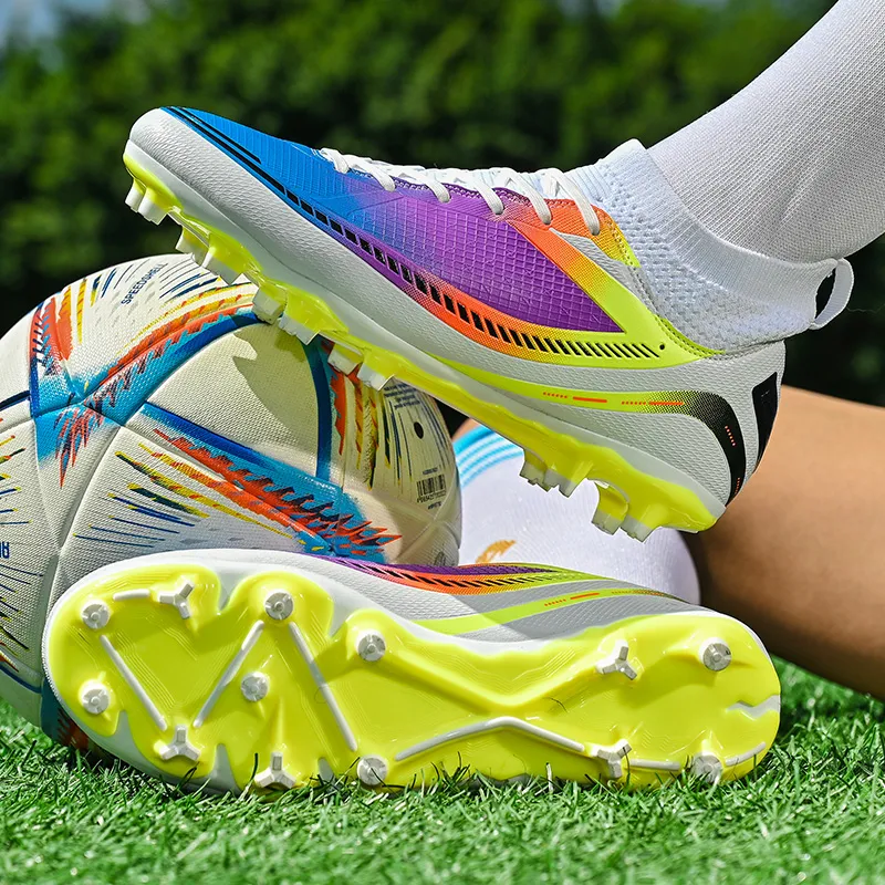 Kuding FG Rubber Long Studs Artificial Ground Anti-Slip Wear-Resistant Soccer Shoes Unisex-3