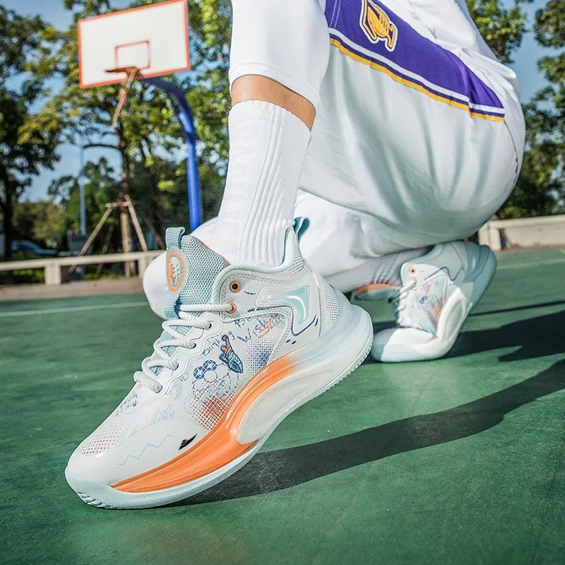 Kuding Cushioning Anti Slip And Wear Resistant Rebound High Top Basketball Shoes Men's-9