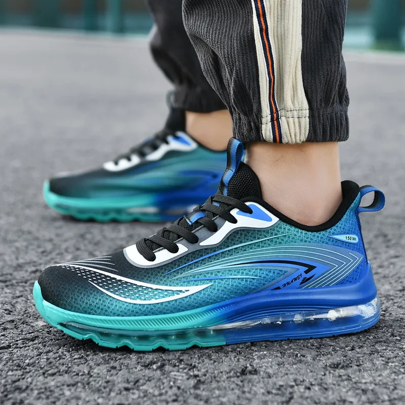 Kuding Cushioned Wear Resistant Breathable Lightweight Low Top Running Shoes Men's-2