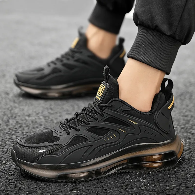 Kuding Cushioned Slip-Resistant Abrasion-Resistant Low-Top Air Cushion Casual Running Shoes Men's-1