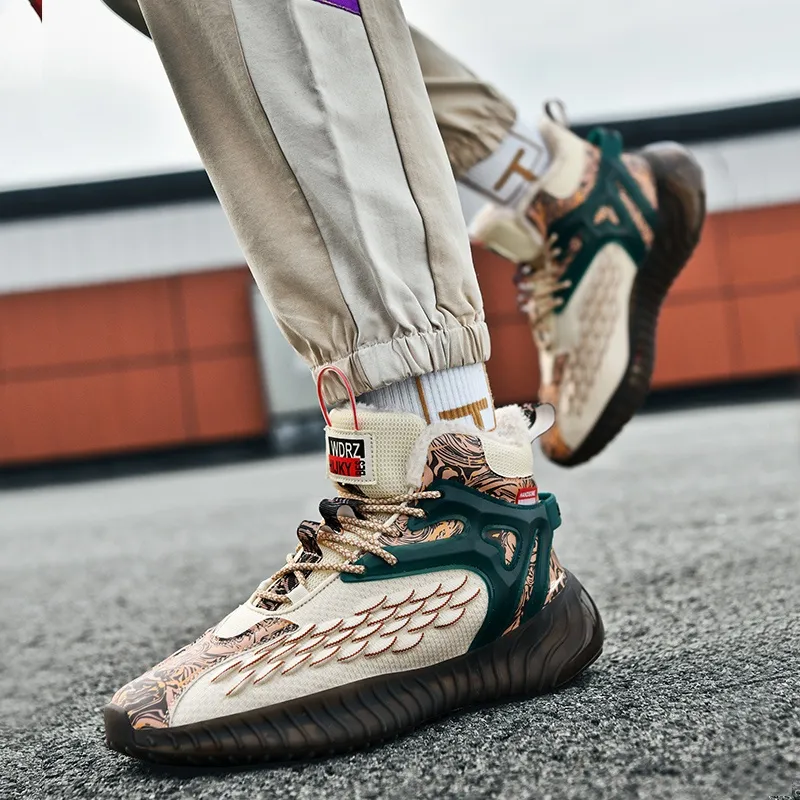 Kuding Anti-Slip And Wear-Resistant Warm High-Top Casual Shoes Men's-6