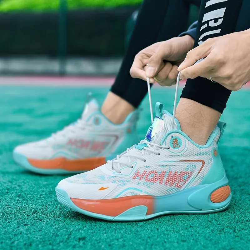 Kuding Cushioning Anti-Slip And Wear-Resistant Rebound Mid-Top Slightly Noisy From Friction Basketball Shoes Unisex-7