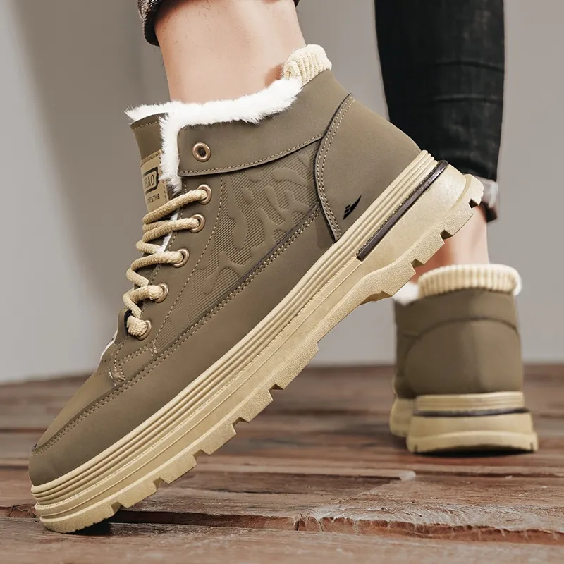 Kuding Martin Boots Men Black/Khaki-2