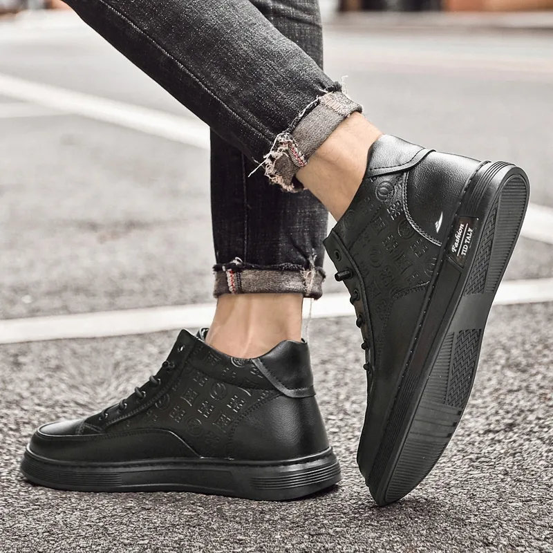 Kuding Warm Anti-Slip And Wear-Resistant High-Top Skateboard Shoes Men's-2
