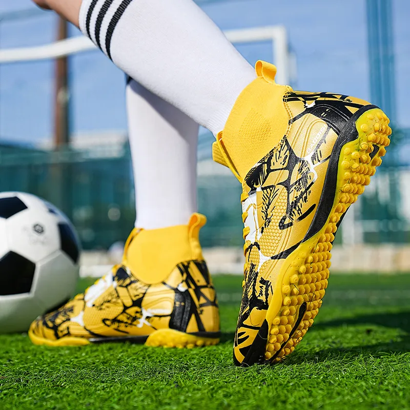 Kuding TF Rubber Broken Studs Cushioning Anti Slip Wear Resistant Coverage Impact Resistant Soccer Shoes Unisex-4