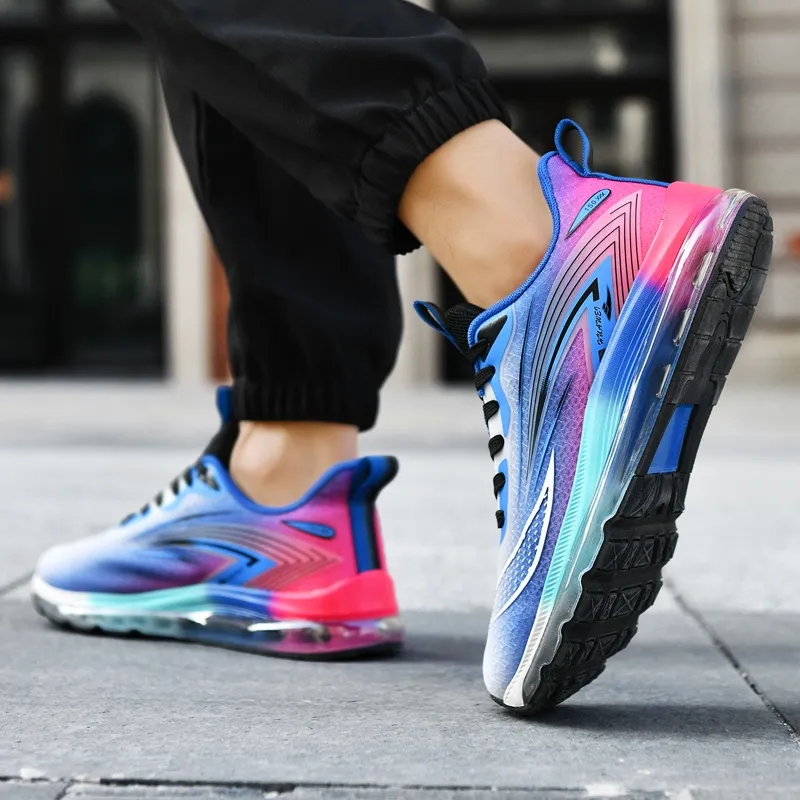 Kuding Cushioned Wear Resistant Breathable Lightweight Low Top Running Shoes Men's-9