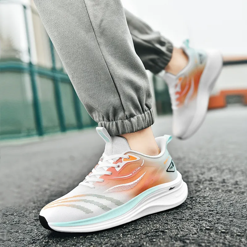 Kuding Cushioned Slip-Resistant Rebound Low-Top Training Running Shoes Men's-3