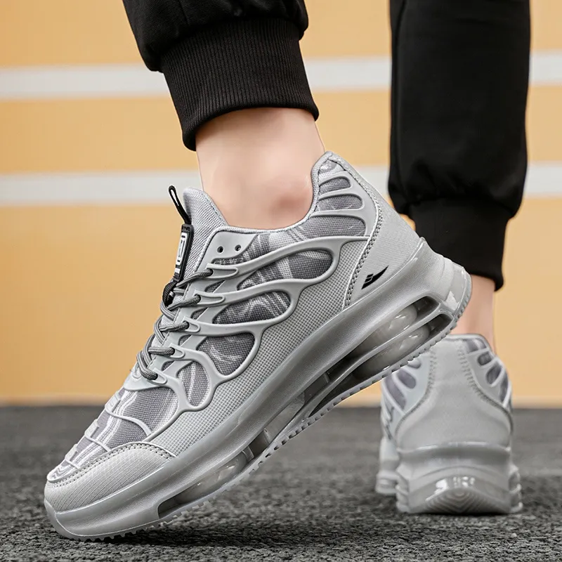 Kuding Breathable Height Increase Mid Top Casual Shoes Men's-9