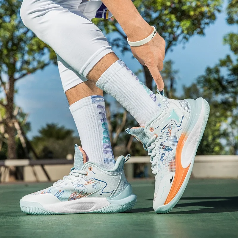 Kuding Cushioning Anti Slip And Wear Resistant Rebound High Top Basketball Shoes Men's-8