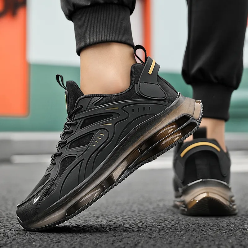 Kuding Cushioned Slip-Resistant Abrasion-Resistant Low-Top Air Cushion Casual Running Shoes Men's-3