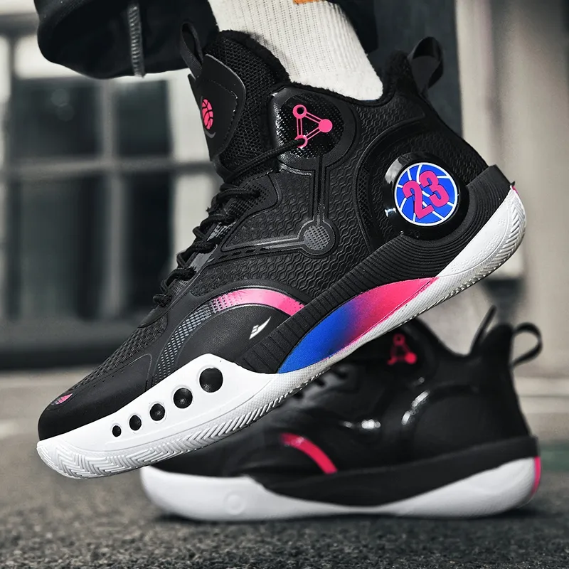 Kuding Cushioned Anti Slip And Wear Resistant Warm Mid Top Basketball Shoes Unisex-6