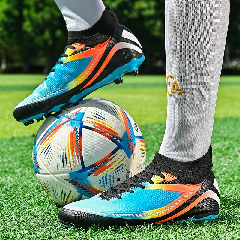 Kuding FG Rubber Long Studs Artificial Ground Anti-Slip Wear-Resistant Soccer Shoes Unisex-12