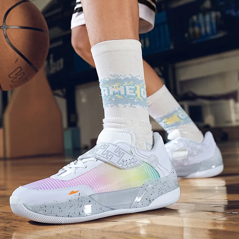 Kuding Cushioned Slip-Resistant Abrasion-Resistant Low-Top Basketball Shoes Unisex-7