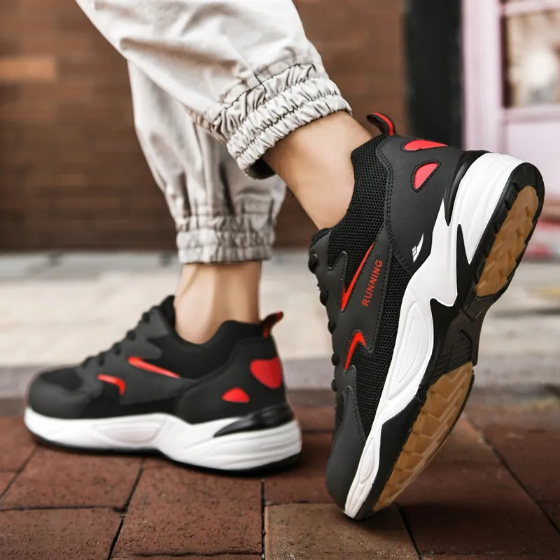 Kuding Anti-Slip And Wear-Resistant Breathable Low-Top Chunky Sneakers Men's-18